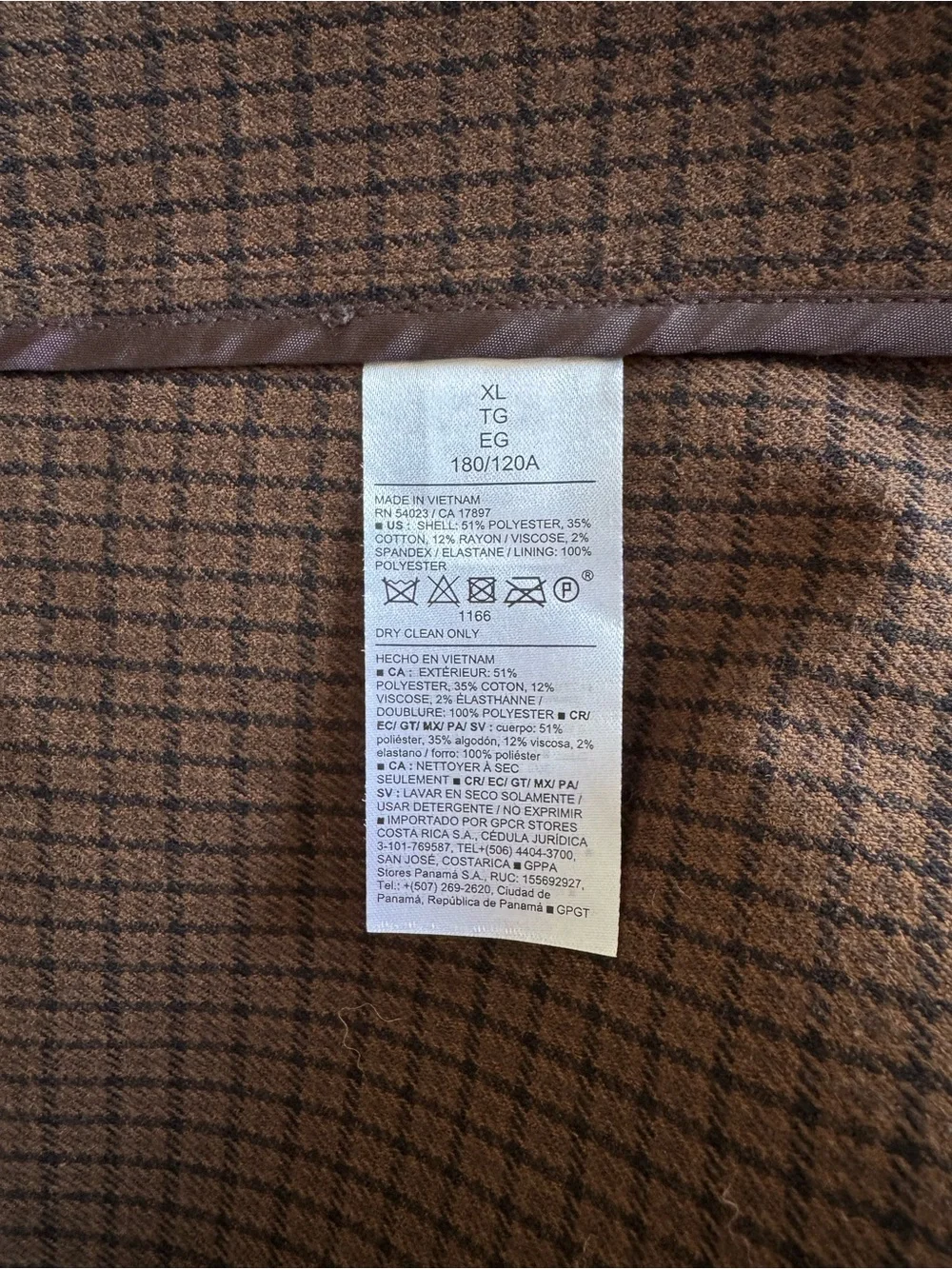 Old Navy Men's Chocolate Brown Checked Sport Coat Blazer